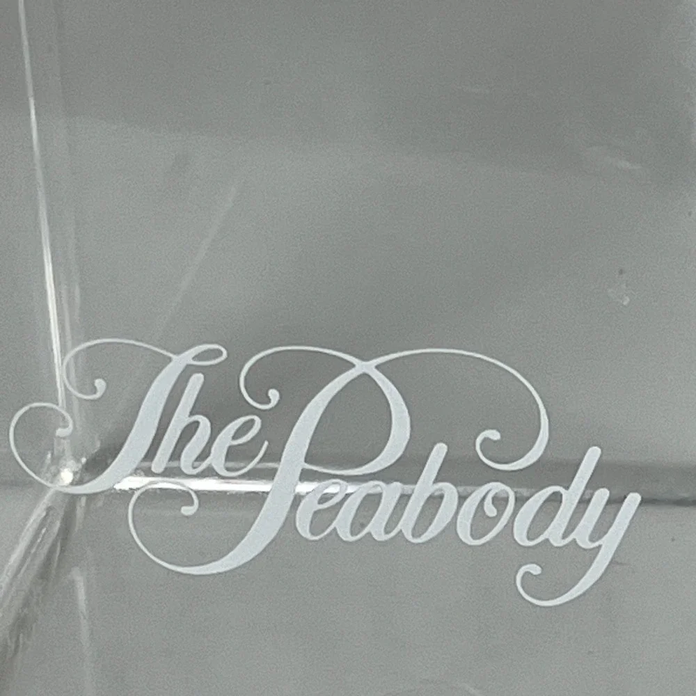 The Peabody Hotel Vintage Clear Acrylic Ice Bucket with Lid and Tongs Square MCM